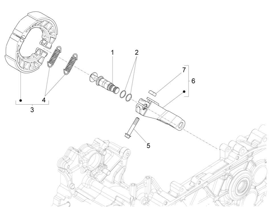 Hinterradbremse Piaggio Liberty 125 4-Takt 3V IE E3