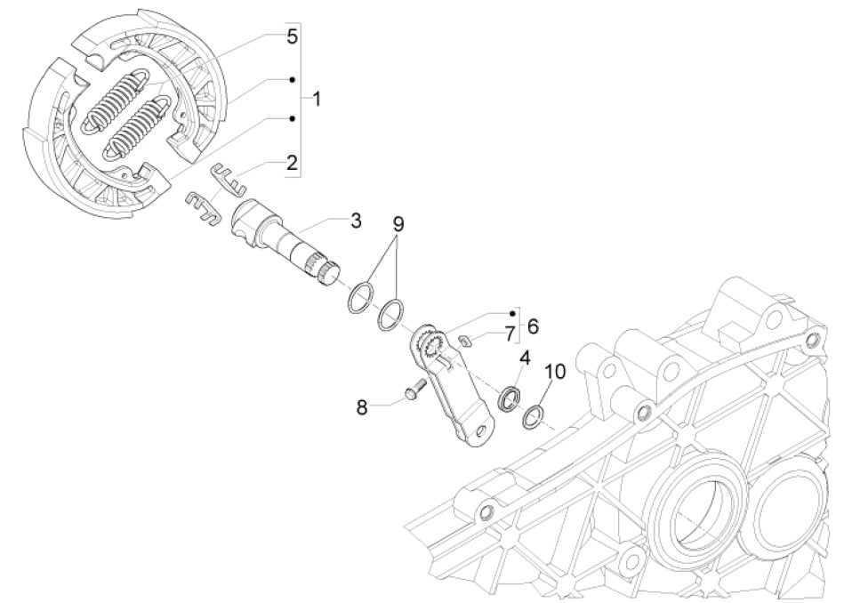 Hinterradbremse - Piaggio Liberty 50 4-Takt-Bremssättel (IGET Euro 5)