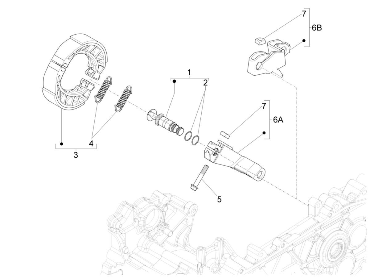 Hinterradbremse Liberty 125 IGET 4T 3V IE E4 ABS 2015-2019 (EMEA)