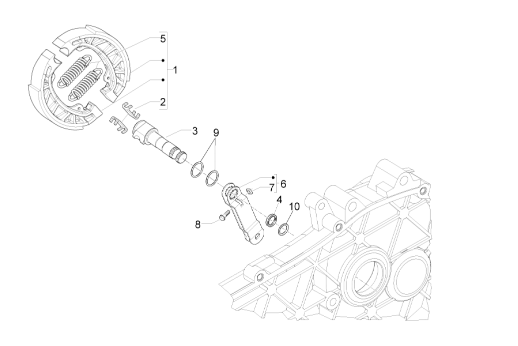 Bremse hinten Piaggio Liberty 50 4-Takt (IGET Euro 4)