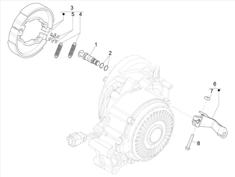 Vespa Elettrica 2018-2019 Hinterradbremse