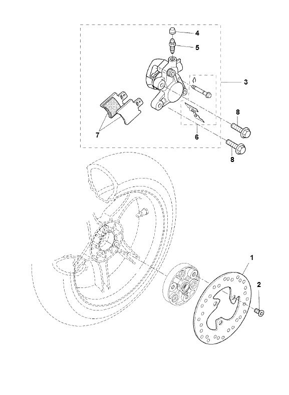 Bremse hinten Yamaha Aerox 2-Takt