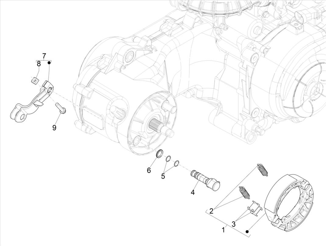 Piaggo Zip 4-Takt-Hinterradbremse (Euro5-Injektion IGET)