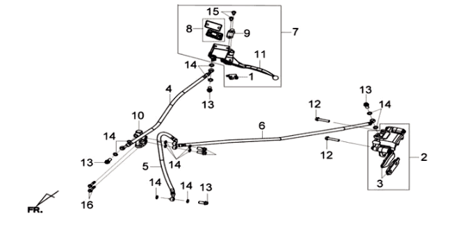 Hinterer Bremssattel/Bremsgriff Sym Joymax 125I ABS