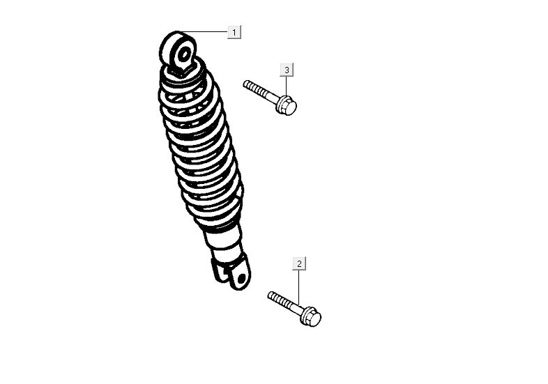 Stoßdämpfer hinten Kymco Agility RS 4-Takt rot