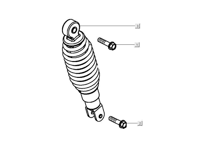 Stoßdämpfer hinten Kymco People S 4-Takt Deep Ocean Blue
