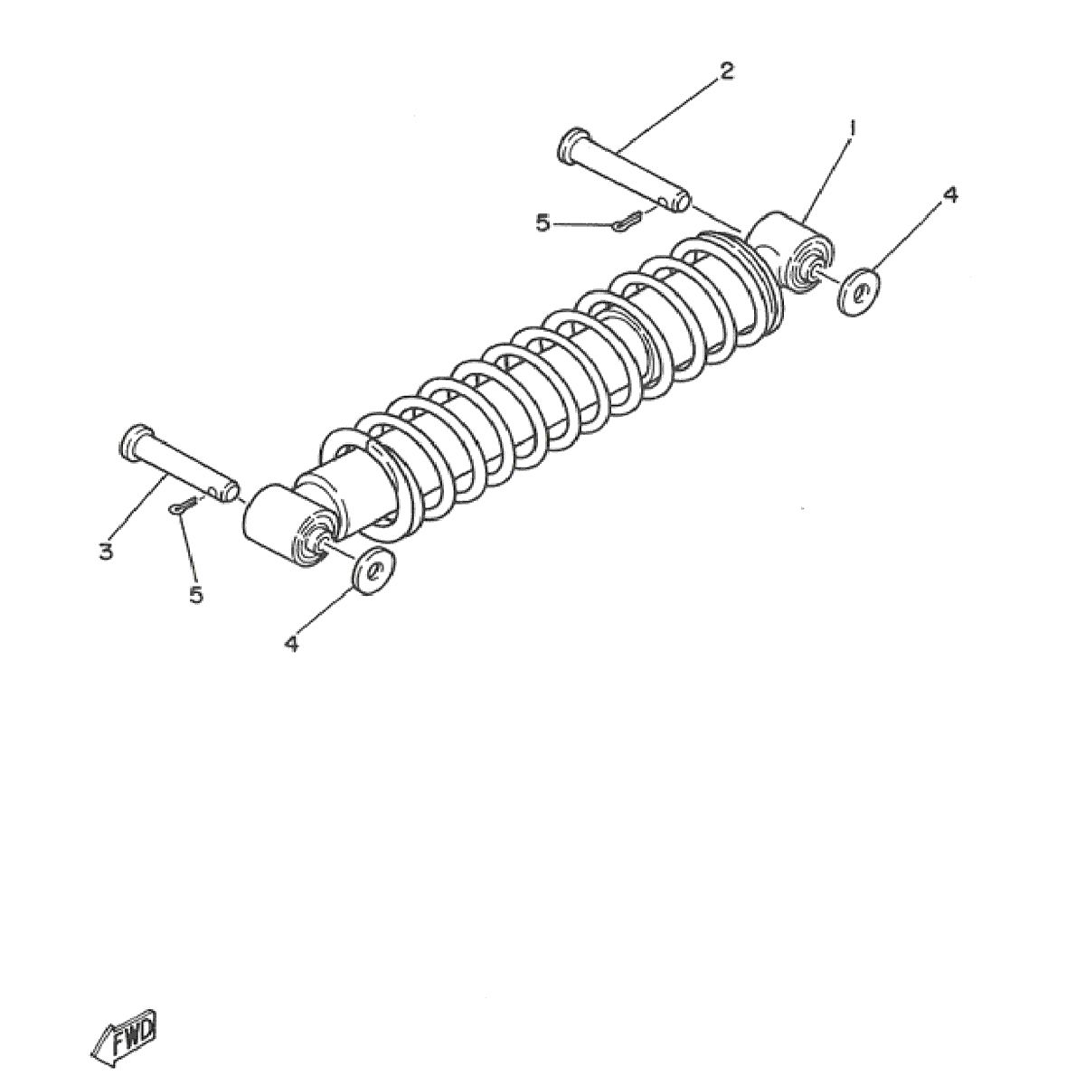 Achterschokbreker Yamaha DT-50 MX