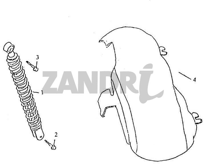 Kotflügel-Stoßdämpfer hinten BTC Grande Retro GT1 blau creme metallic