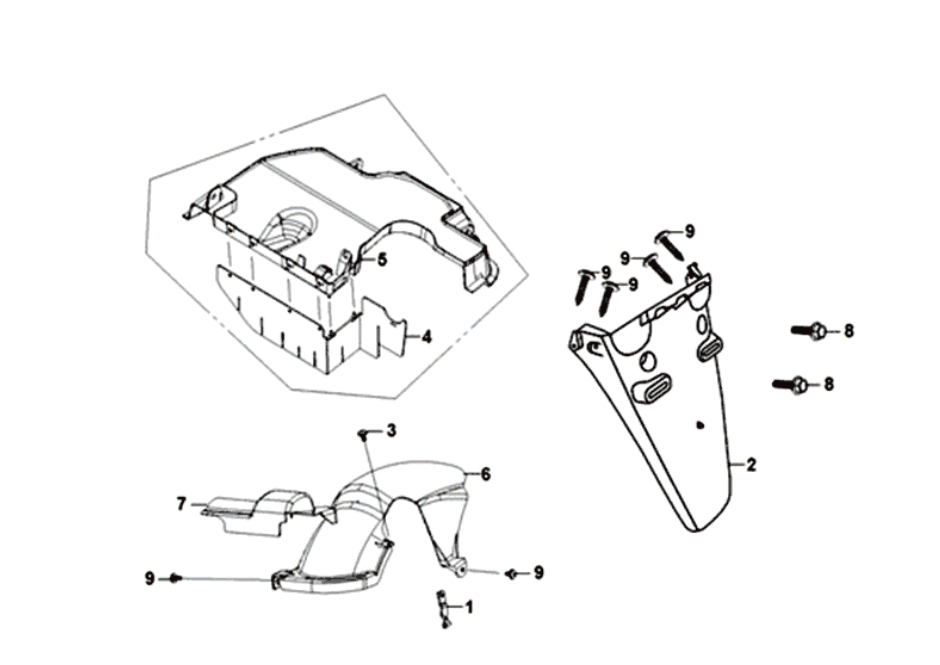 Flaschenhalter - Spritzschutz Sym Fiddle II euro4 (WH-006) Weiß