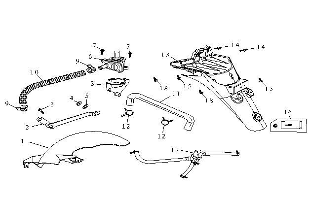 Kotflügel hinten China Fashion schwarz