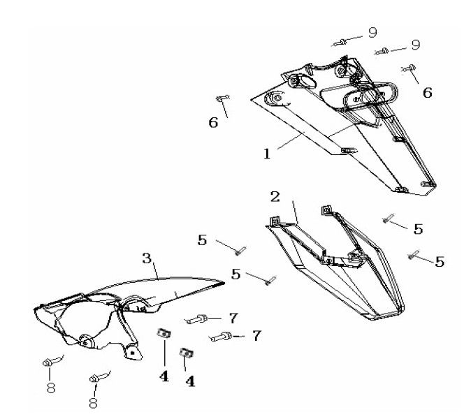 Kotflügel hinten Generic Ideo schwarz 2010 2-Takt 25
