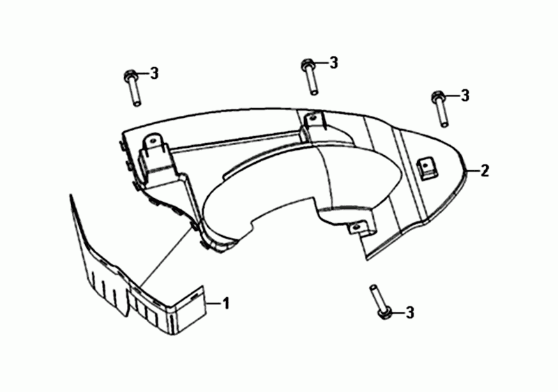Schmutzfänger hinten Sym Allo Euro4 (BK-5560S) Schwarz
