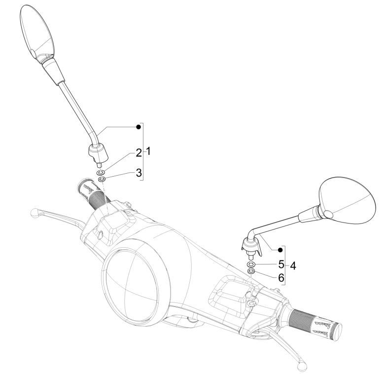 Rückspiegel Vespa Primavera 125 4T 3V IE ABS