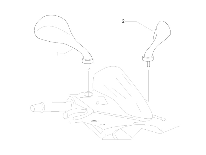 Rückspiegel Gilera Runner 50 SP 2010-2017
