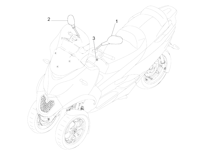 Rückspiegel Piaggio MP3 500 LT Business 2014-2016