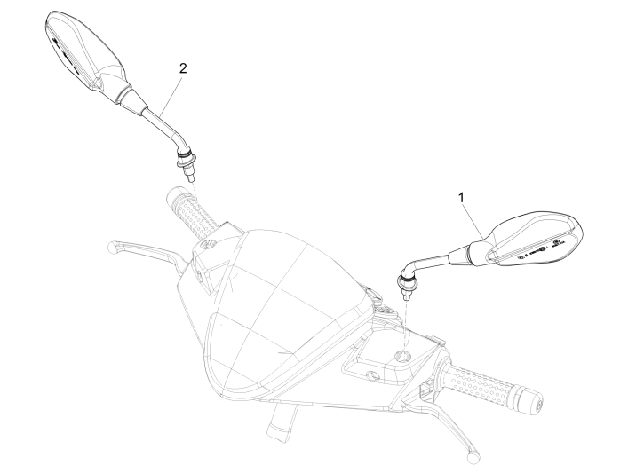 Rückspiegel Piaggio NRG Power DD 2007-2017