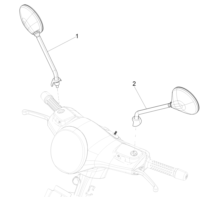 Rückspiegel Vespa GTS 125 4T E4 ABS 2019 (EMEA)