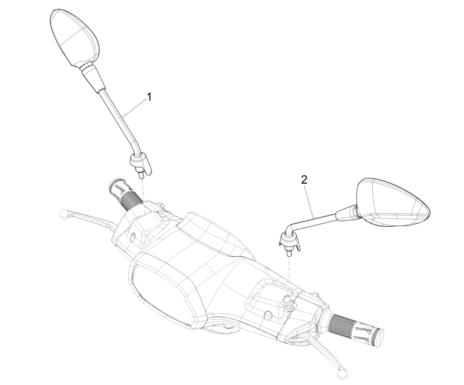 Vespa Sprint 4-Takt-Spiegel mit 3 Ventilen (Euro5-Injektion IGET)
