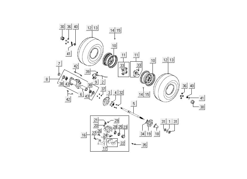 Hinterrad Kymco MXU 50