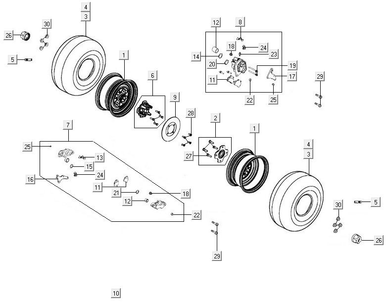 Hinterrad Kymco MXU 500