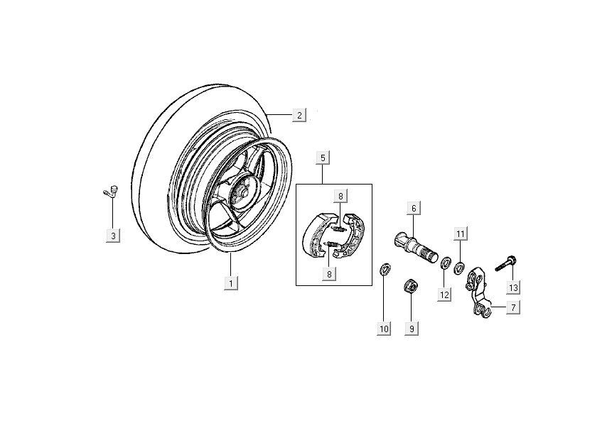 Hinterradbremse Kymco Grand Dink 2-Takt Anthrazit
