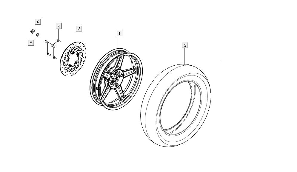 Hinterrad AGILITY 16+ 4T 125 Matt Metallic Hellblau