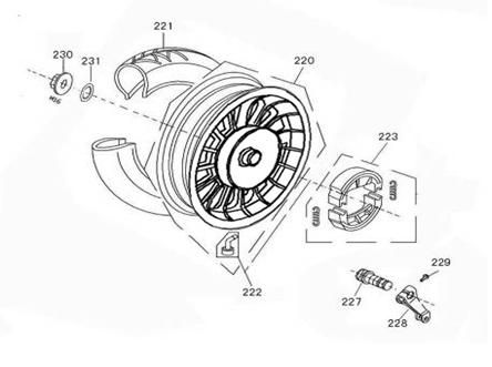 Hinterrad China Joy weiß