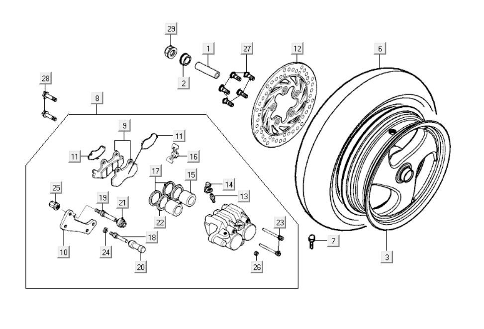 Hinterrad Kymco New Dink 200i-Achterwiel-Kymco-New-Dink-200i