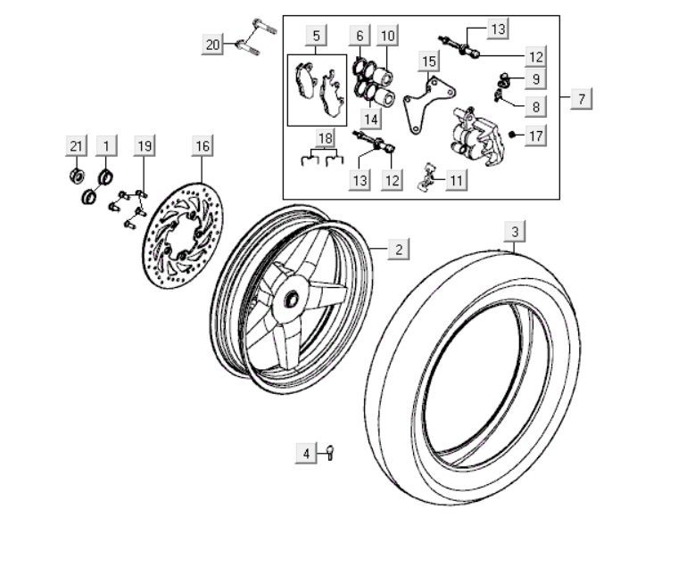 Hinterrad Kymco People S 300i