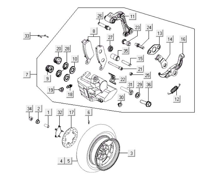Hinterrad Kymco Xciting 500i