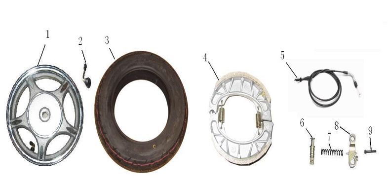 Hinterrad Lintex HT50QT-39 4-Takt