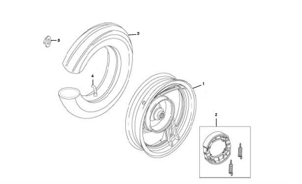 Hinterrad Rover Fun 4-Takt