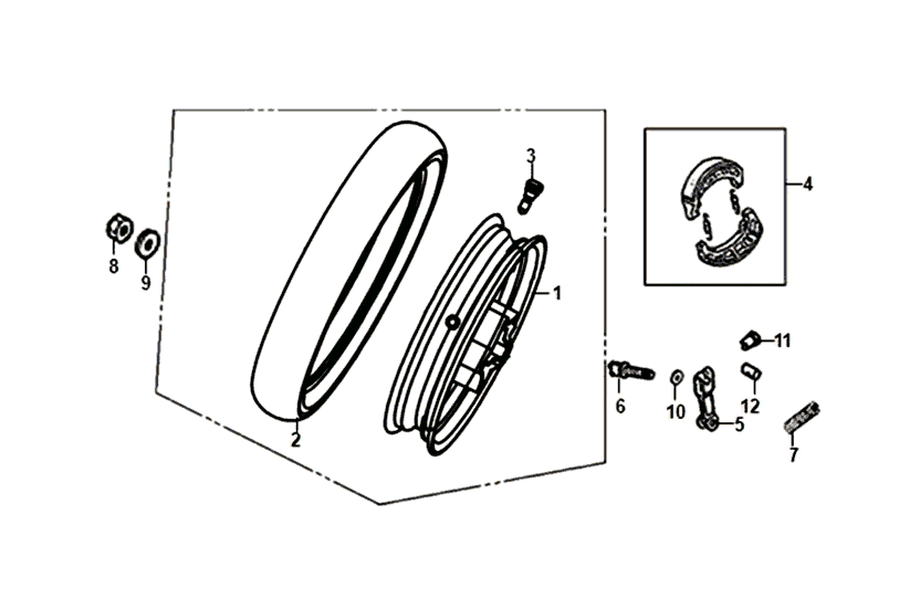 Hinterrad Sym Jet 14