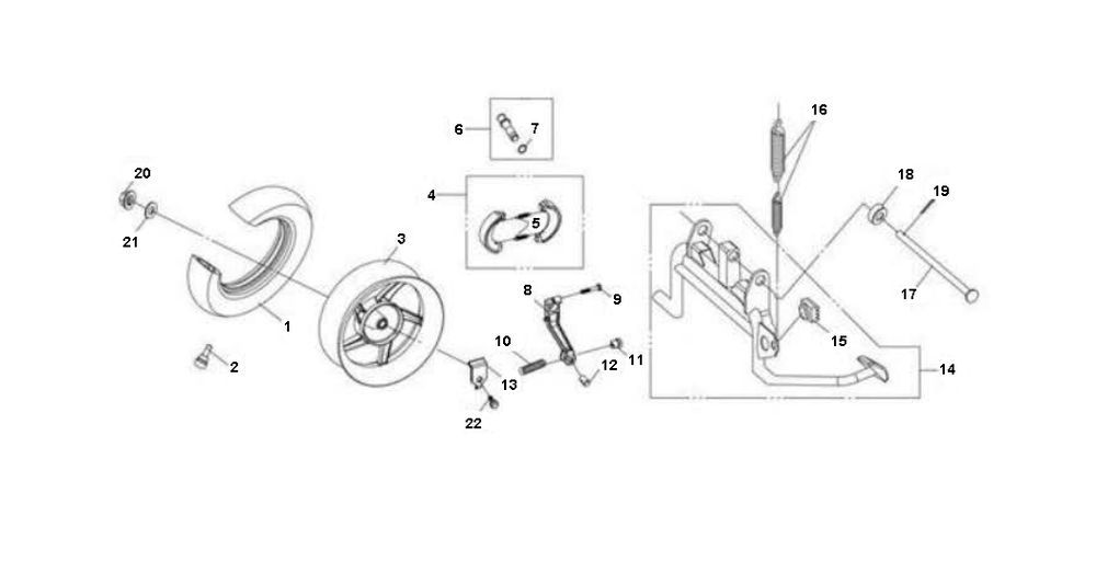 Hinterrad Sym Jet Sport-X 2-Takt