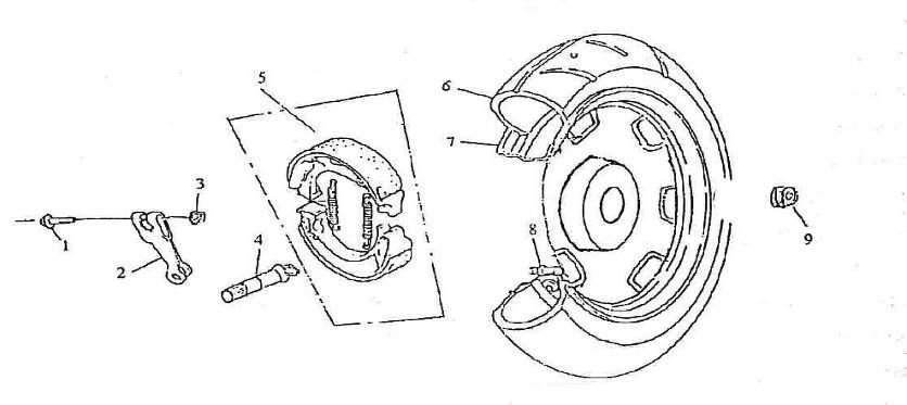 Hinterrad Turbo RG50 125 cc