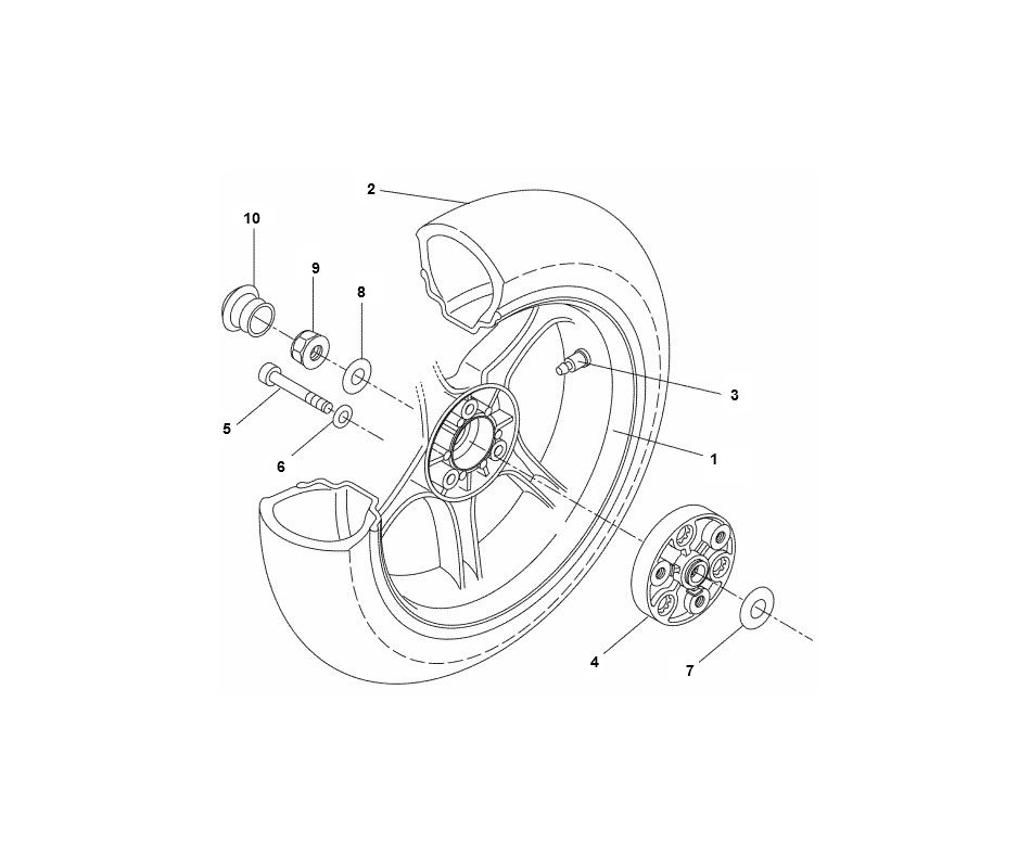 Hinterrad Yamaha Aerox 4-Takt 2014