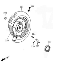 Hinterrad Znen Snail anthrazit matt