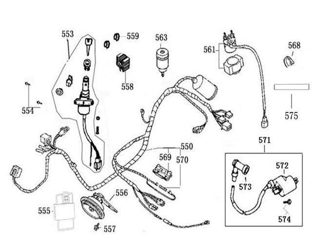 Zündschloss-Kabelbaum AGM Neuer Blitz (EURO 2; für 2018)