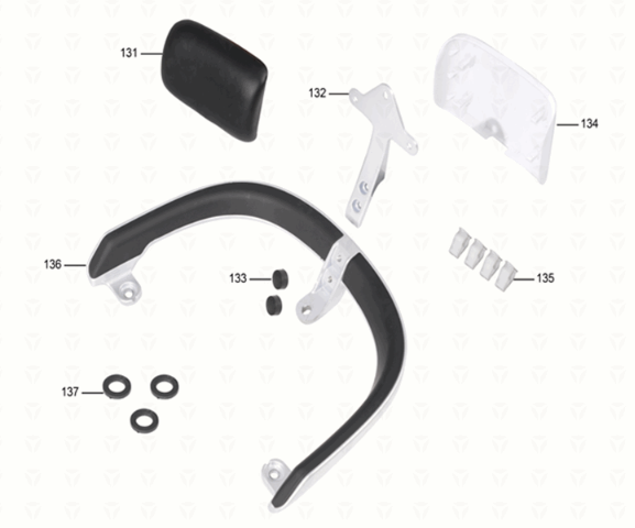 Rückenpolster/Heckträger Yadea G5