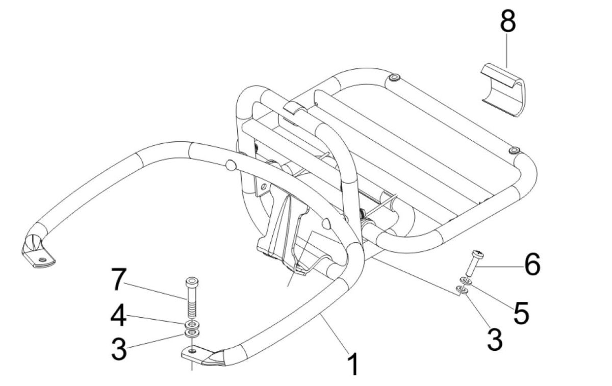Gepäckträger hinten Vespa GTV 250 4T 4V IE