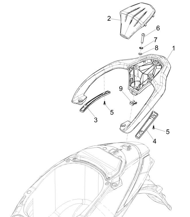 Piaggio Liberty 125 4-Takt 3V IE ABS Heckgepäckträger (IGET Euro 5)