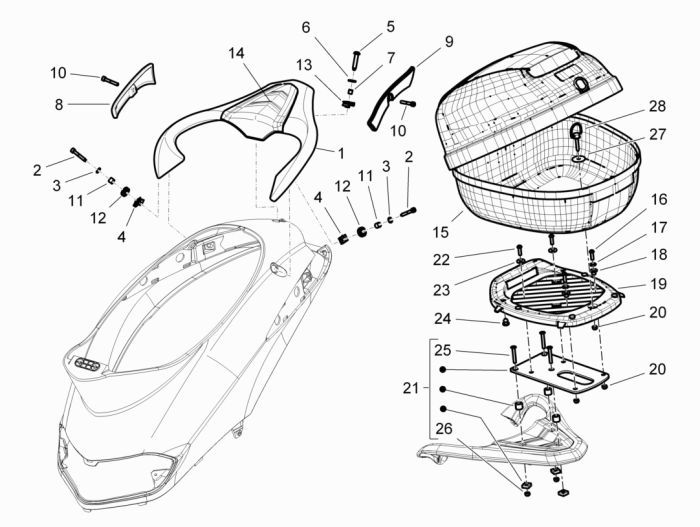 Gepäckträger Piaggio Liberty 4-Takt