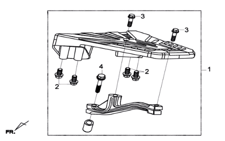 Sym Joymax 300I ABS E3 2014-2016 Gepäckträger
