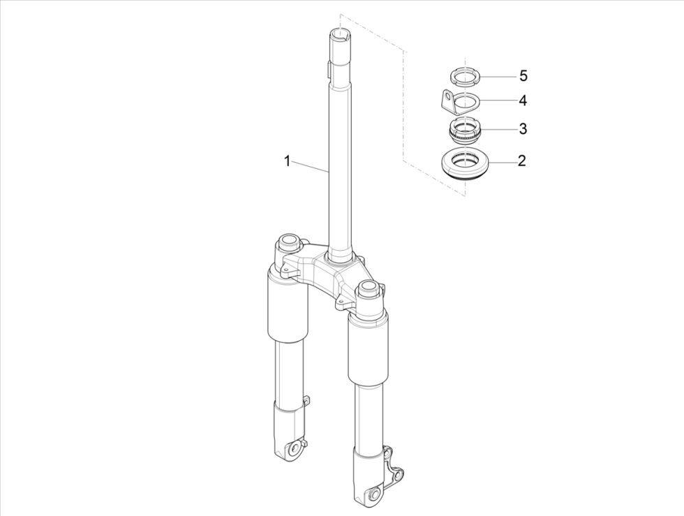 Headset - Piaggo Zip 4-Takt-Vorderradgabel (Euro5-Injektion IGET)