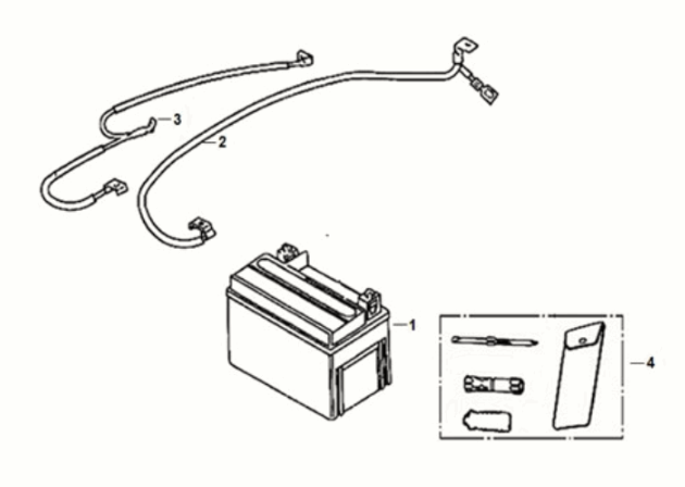 Batterie - Werkzeugkasten Sym Mio 50I E5