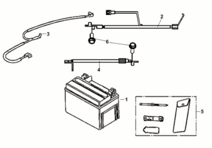 Battery - Tool Box Sym Symphony ST 125i LC E5