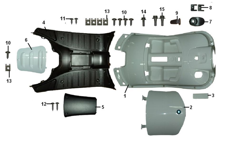 Beinschild- Trittbrett Riva Sport VX50S 4-Takt