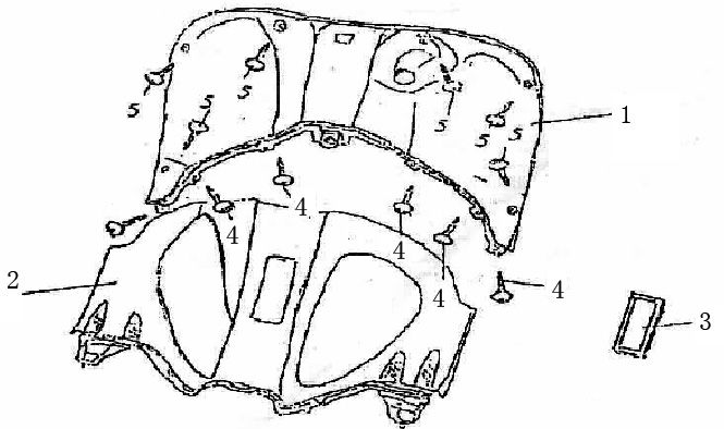 Beinschild Adlerflügel Torino dunkelblau