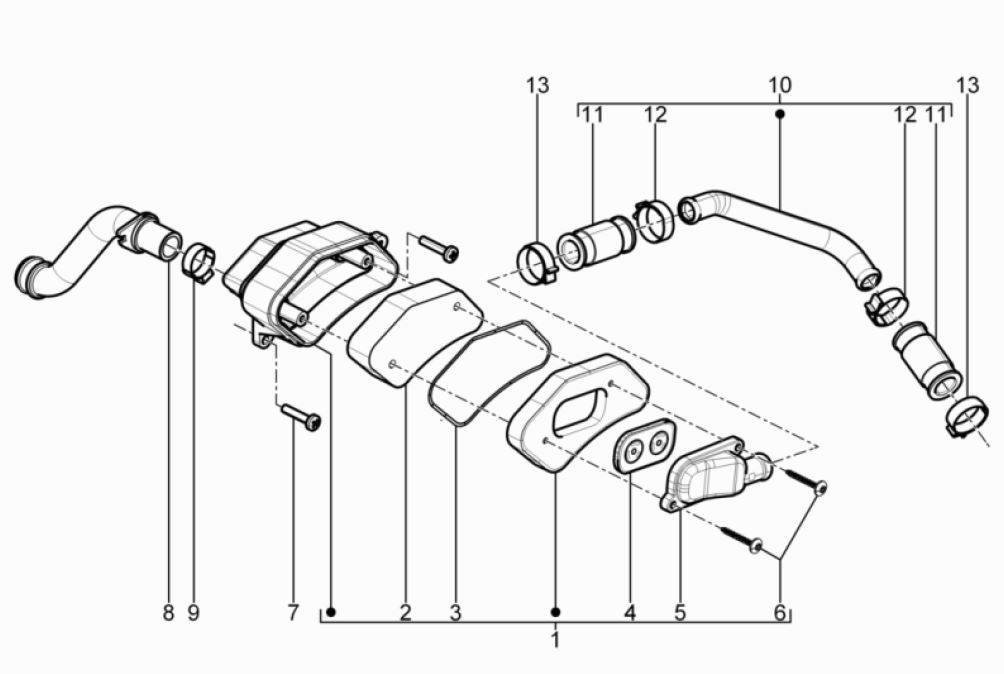 Sekundärluftversorgung Piaggio Typhoon 50 2-Takt Euro 3 2011