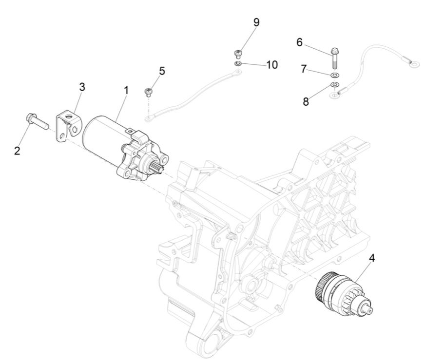 Anlasserfreilauf - Starter Piaggio Zip 4-Takt (Euro 4-Einspritzung IGET)